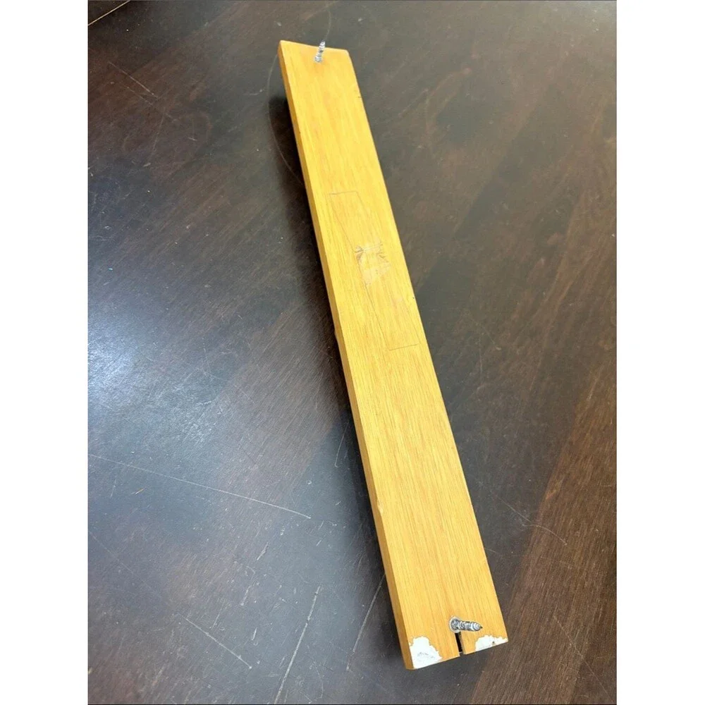 MCM Wood and Chrome  Multi-Hook Tie Rack